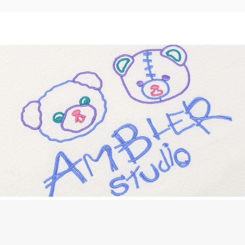 Ambler - Pastel Bears Overfit Hoodie Sweatshirt