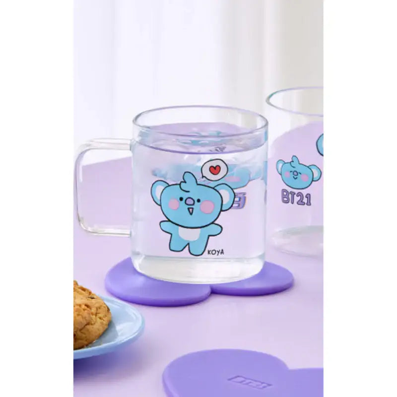 BT21 - Baby Glass Mug And Coaster Set - BT21 - Home & Living - Harumio