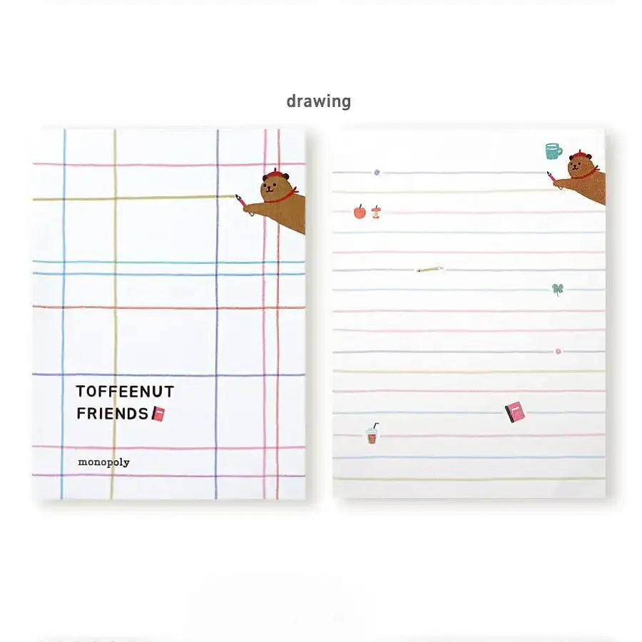 Monopoly - Toffee Nut Memo Paper Letter - Monopoly - Notebooks & Notepads - Harumio