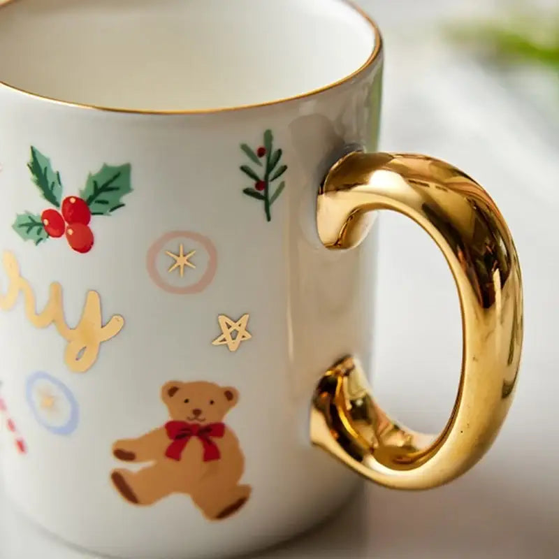 Korean Winter Story - Gold Rim Mug 2P Set - Modern House - Mug - Harumio