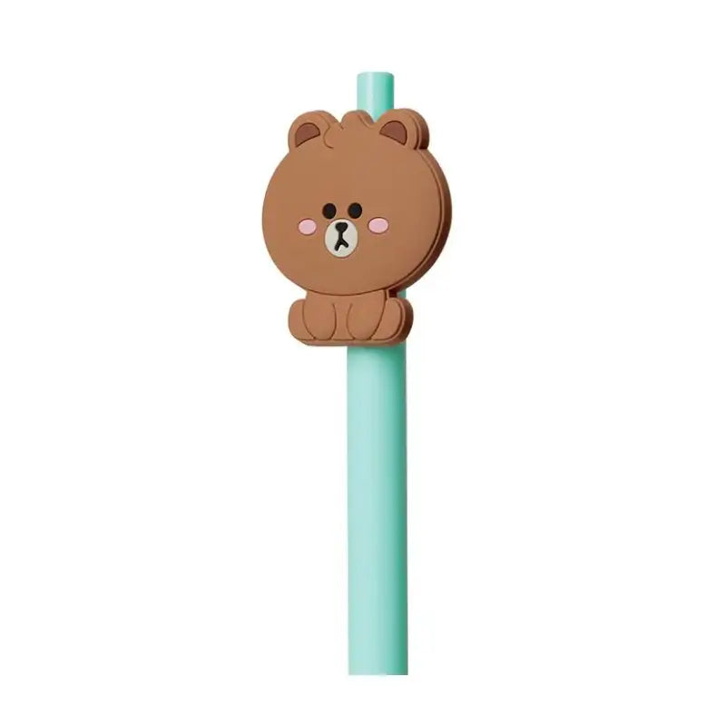 Line Friends - Silicone badge gel pen - Line Friends - Stationery - Harumio