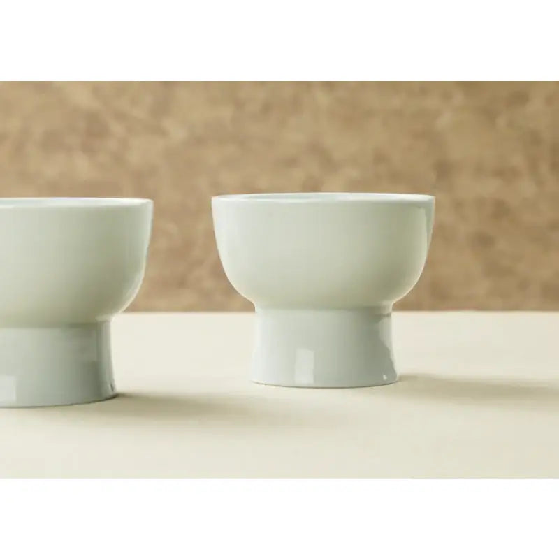 Chaora - White Porcelain High Heel Bowl - Chaora - Tableware - Harumio