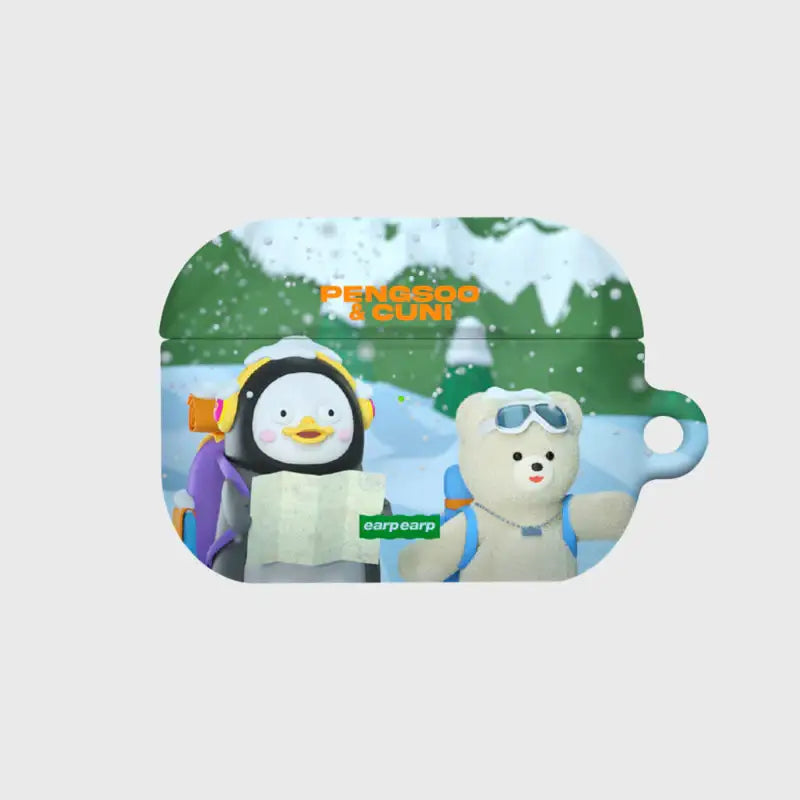 Earpearp x Pengsoo - Winter Travel Friends AirPods Hard Case (Blue) - Earpearp x Pengsoo - AirPods Case - Harumio