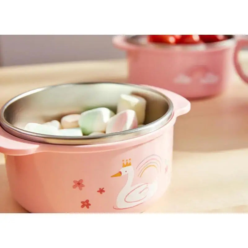 Korean Swan Lake - Double Stainless Deep Rice Bowl (Non-Slip) - Modern House - Tableware - Harumio
