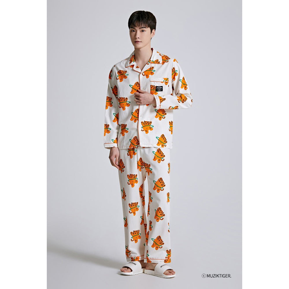 SPAO x MUZIKTIGER - Lazy Long Sleeve Pajamas Set (Ivory)