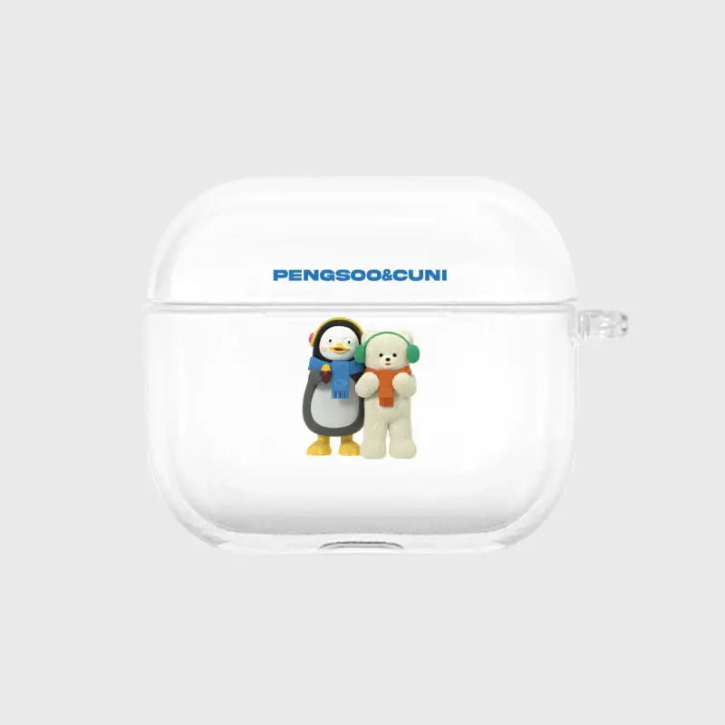 Earpearp x Pengsoo - Pengsoo and Cuni Buddy AirPods Clear Hard Case - Earpearp x Pengsoo - AirPods Case - Harumio
