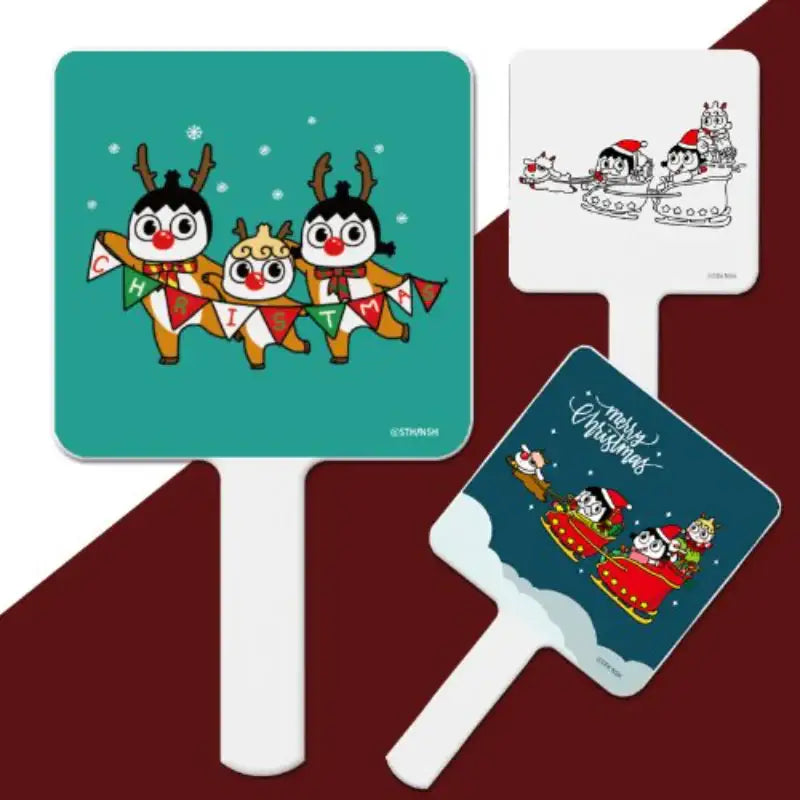 Don't Let Go of the Mental Rope - Christmas Handle Square Mirror - Webtoon Shop - Mirrors - Harumio