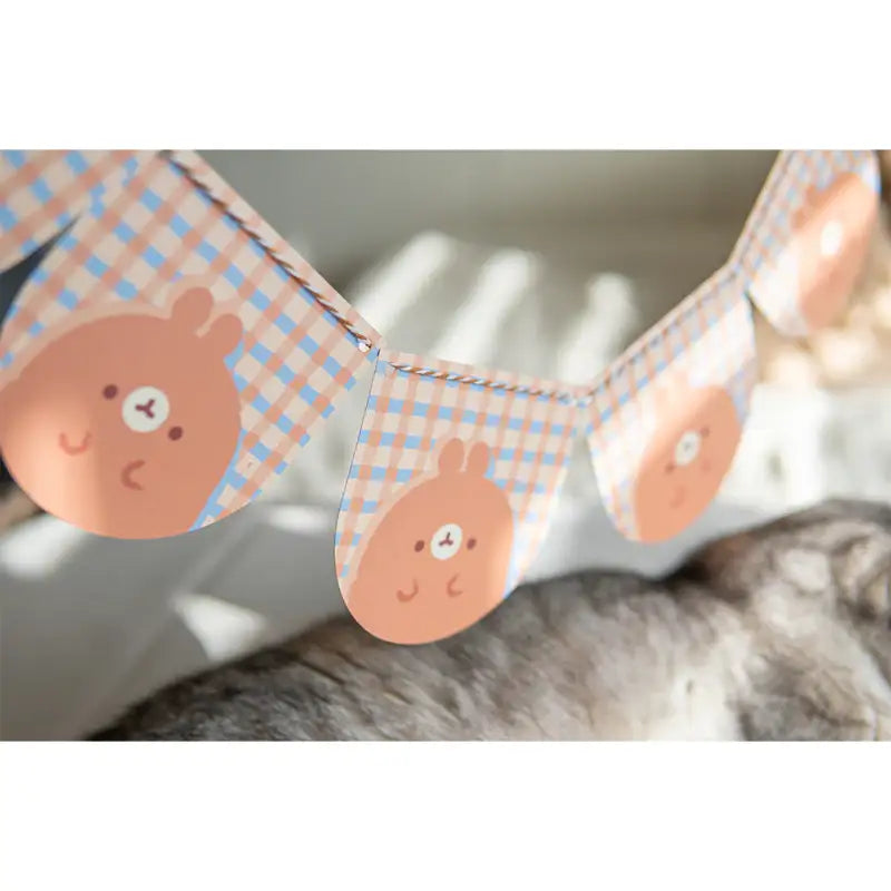 Molang - Brown Checkered Garland - Molang - Garland - Harumio