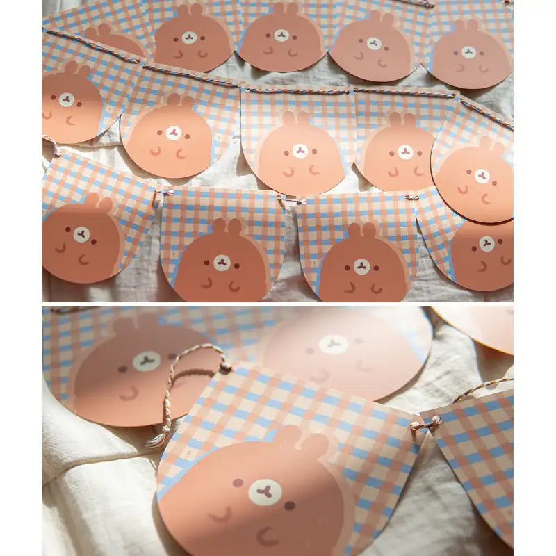 Molang - Brown Checkered Garland - Molang - Garland - Harumio