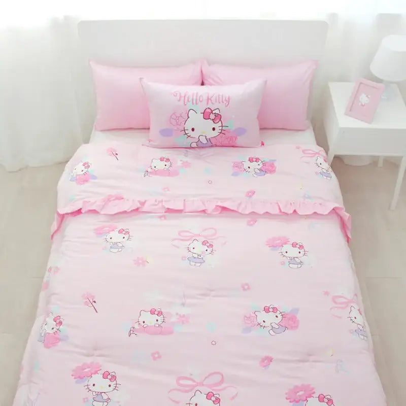 NARA HOME DECO X Hello Kitty - Flower Garden Bedding Quilt - NARA HOME DECO - Bedding Quilt - Harumio