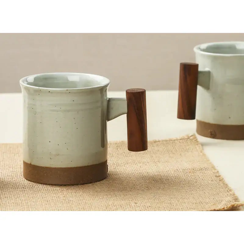 Chaora - Wooden Handle Curve Mug - Chaora - Tableware - Harumio
