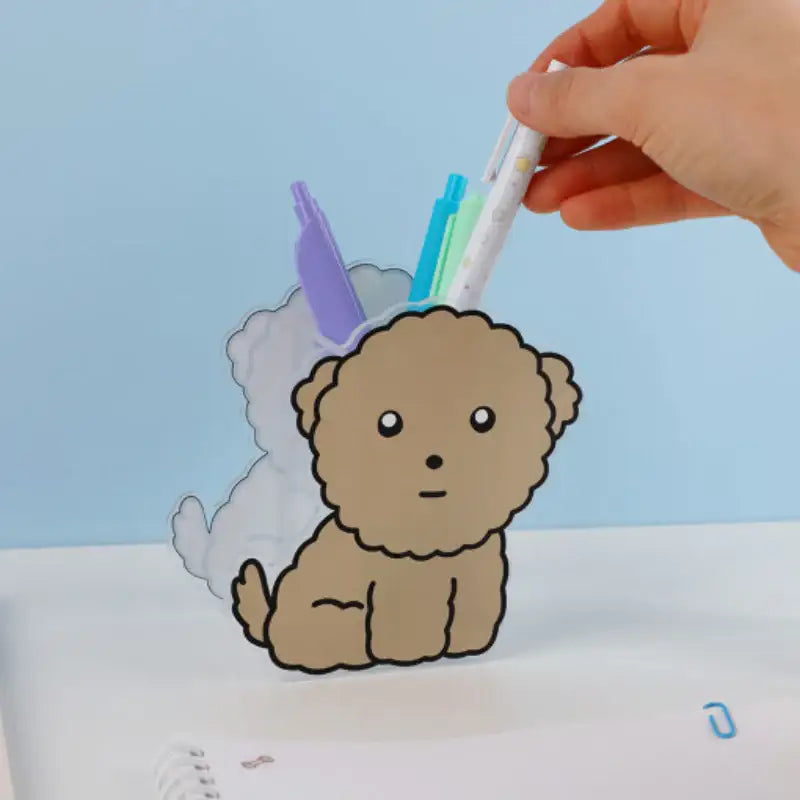 Maru Is a Puppy - Acrylic Pencil Holder - Webtoon Friends - Pencil Holder - Harumio