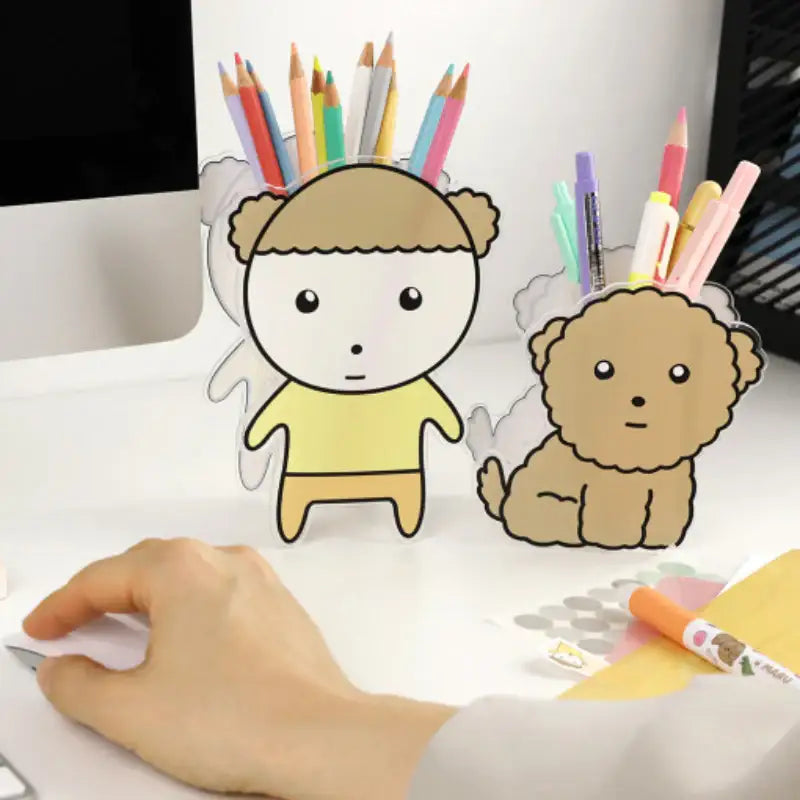 Maru Is a Puppy - Acrylic Pencil Holder - Webtoon Friends - Pencil Holder - Harumio