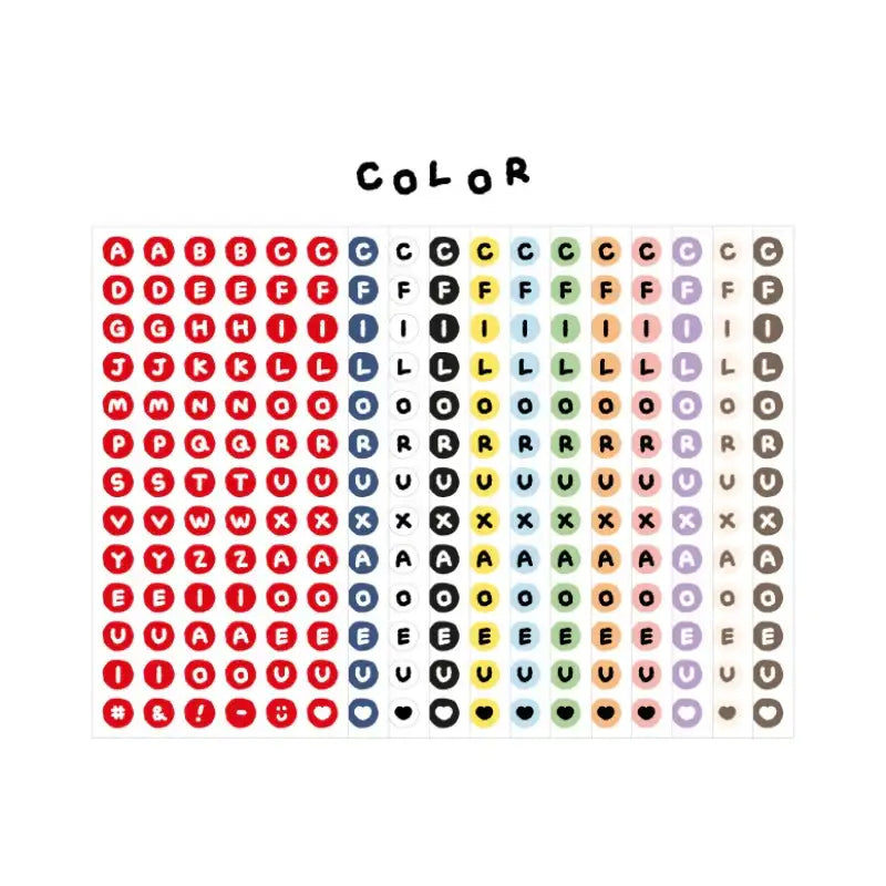 Teteum - Dongle Alphabet & Number Stickers - Teteum - Stationary - Harumio