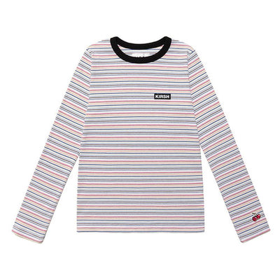 Kirsh - Long Sleeve Stripe T-Shirt - Rainbow