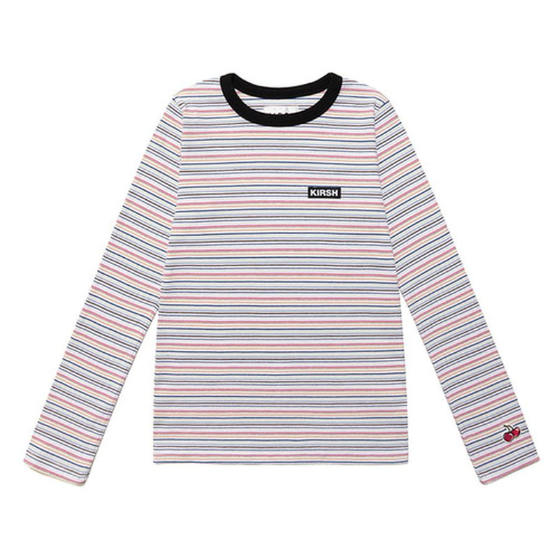 Kirsh - Long Sleeve Stripe T-Shirt - Rainbow