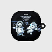 Earpearp x Pengsoo - Space Friends Buds Hard Case (Black) - Earpearp x Pengsoo - Buds Case - Harumio