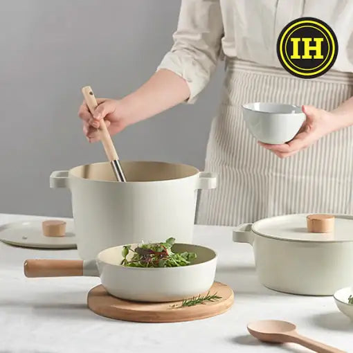 Neoflam - FIKA 3-Piece Induction Pots and Pan Set - Neoflam - Kitchenware - Harumio