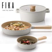 Neoflam - FIKA 3-Piece Induction Pots and Pan Set - Neoflam - Kitchenware - Harumio