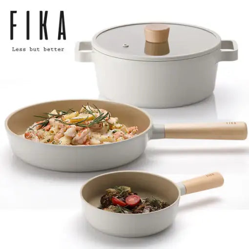 Neoflam - FIKA 3-Piece Induction Pots and Pan Set - Neoflam - Kitchenware - Harumio