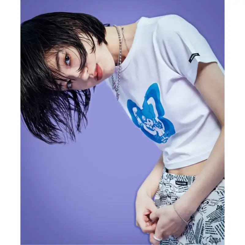 FANCY X KUROMI - Crop Tee - FANCY X KUROMI - Clothes - Harumio