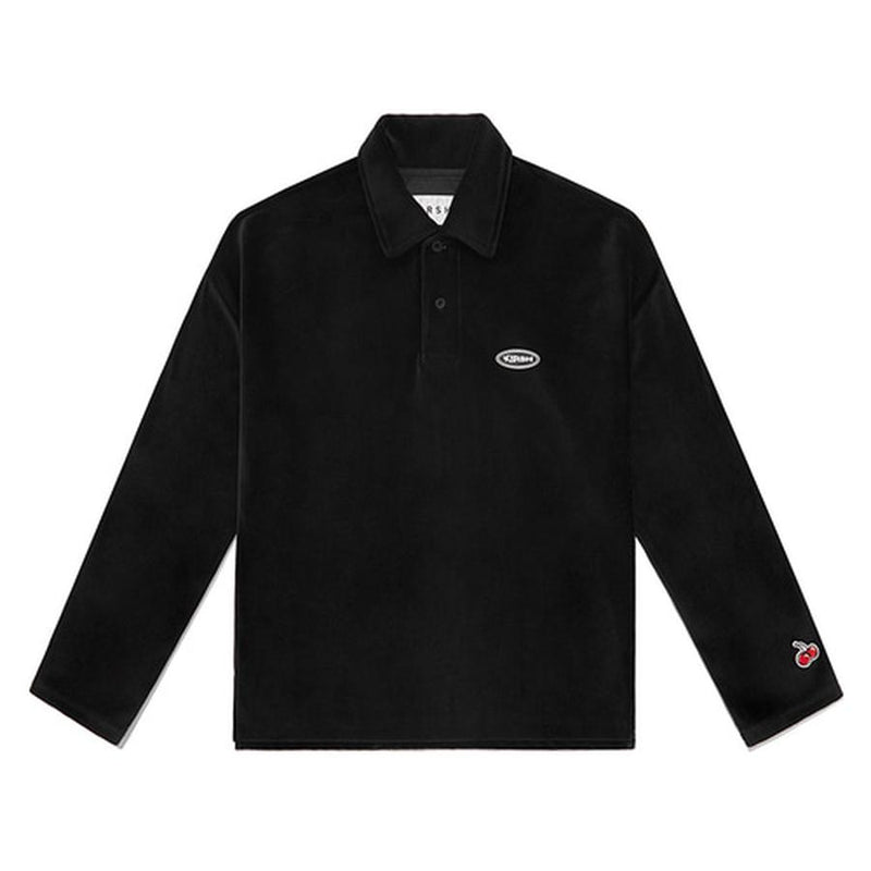 Kirsh - Long Sleeved Velour Collar Shirt - Black