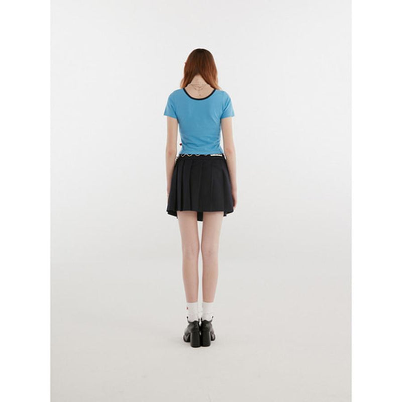 Kirsh - U-Neck T-Shirt - Blue