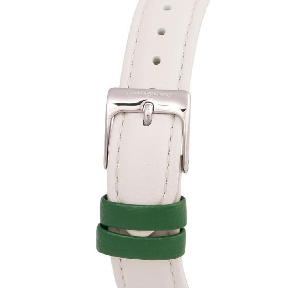 OST - Vivid Green Point Ivory Leather Watch