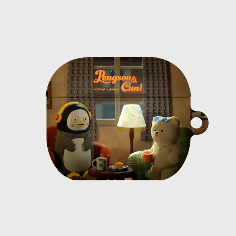 Earpearp x Pengsoo - Dinner Tea Time AirPods Hard Case (Brown) - Earpearp x Pengsoo - AirPods Case - Harumio