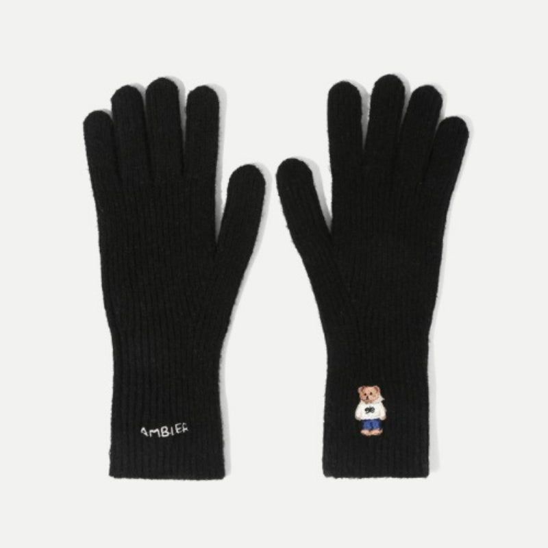 Ambler - One Bear Finger Hole Knit Gloves