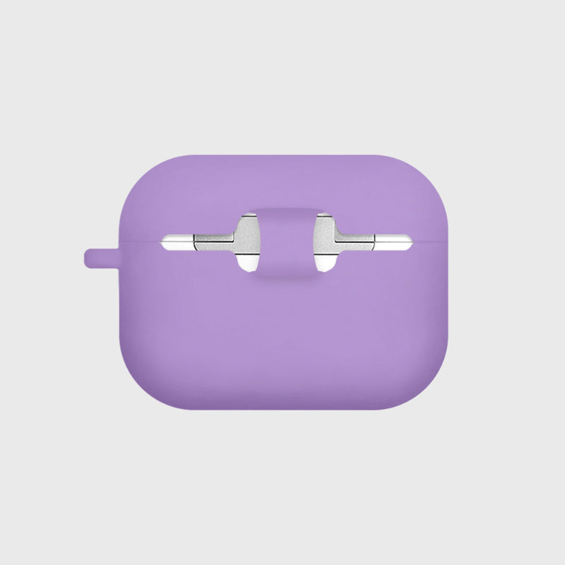 Earpearp x Pengsoo - Stamp Pengsoo and Cuni AirPods/AirPods Pro Clear Jelly Case (Purple)