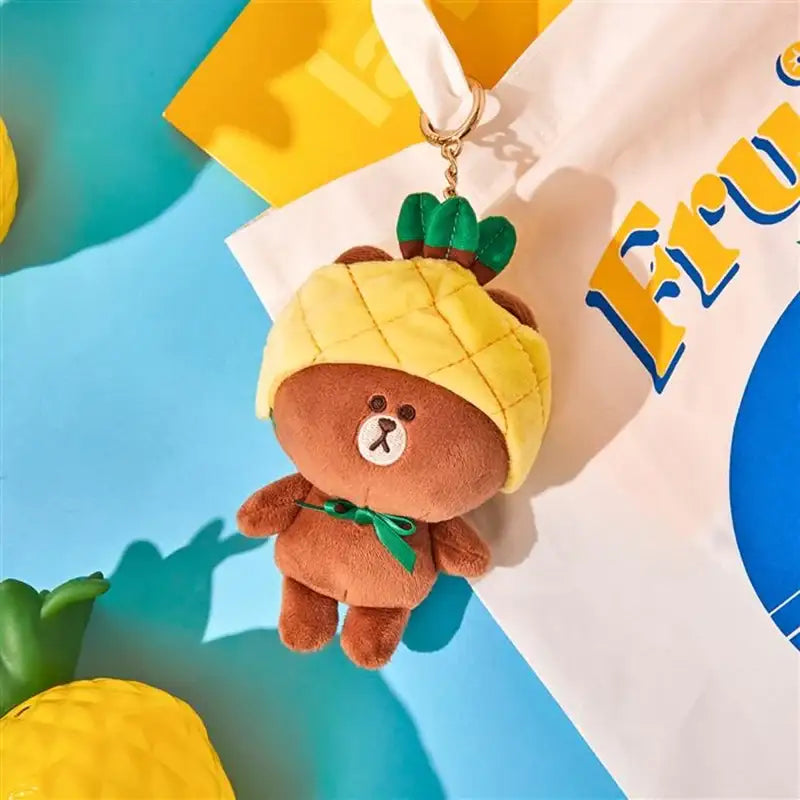 Line Friends - Fruity Bag Charm Doll Keyring - Line Friends - Keyring - Harumio