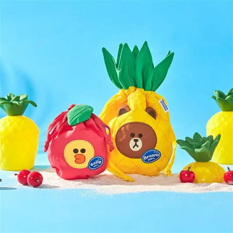 Line Friends - Fruity String Pouch - Line Friends - Pouch - Harumio