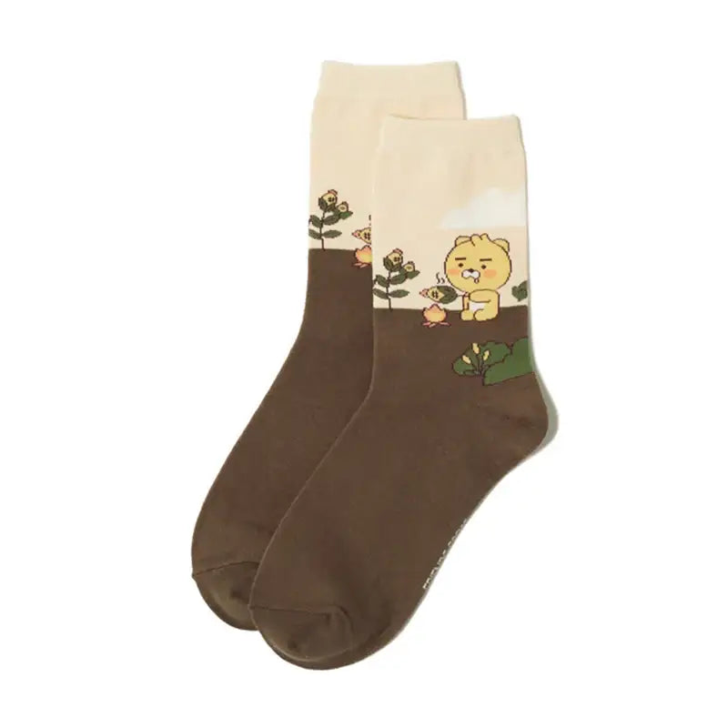 Kakao Friends - Harvest Ankle Socks - Kakao Friends - Socks - Harumio