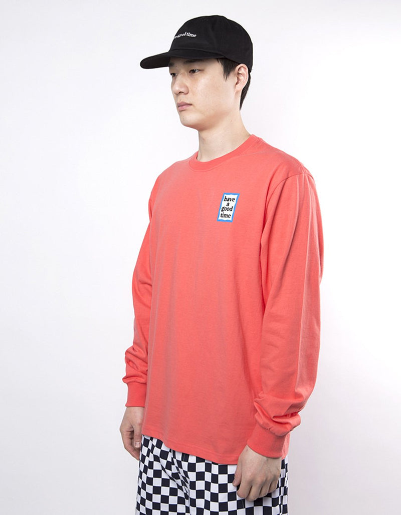 have a good time - Blue Mini Frame Long Sleeve T-shirt - Coral