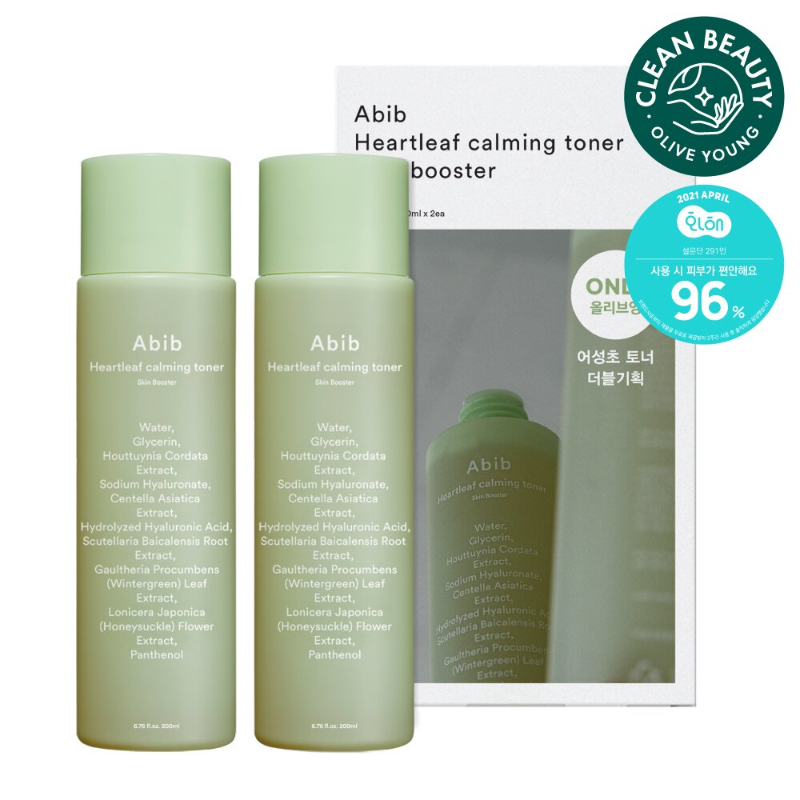 Olive Young - Abib Heartleaf Calming Toner Skin Booster Double Set