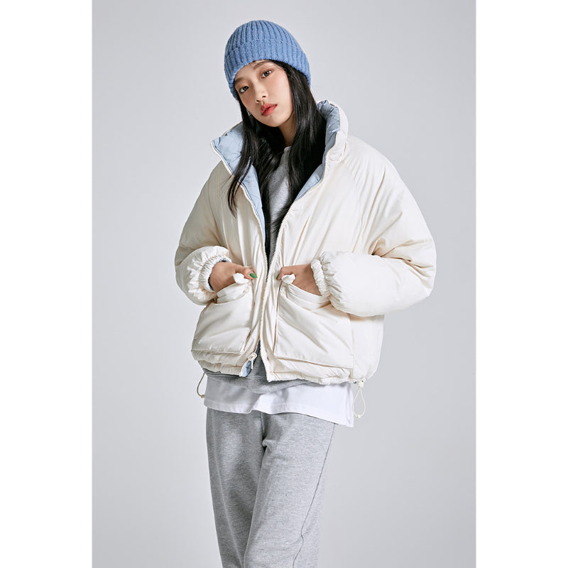 SPAO x MUSINSA - Honey Puffer Collection - Reversible & Detachable Hooded Puffer