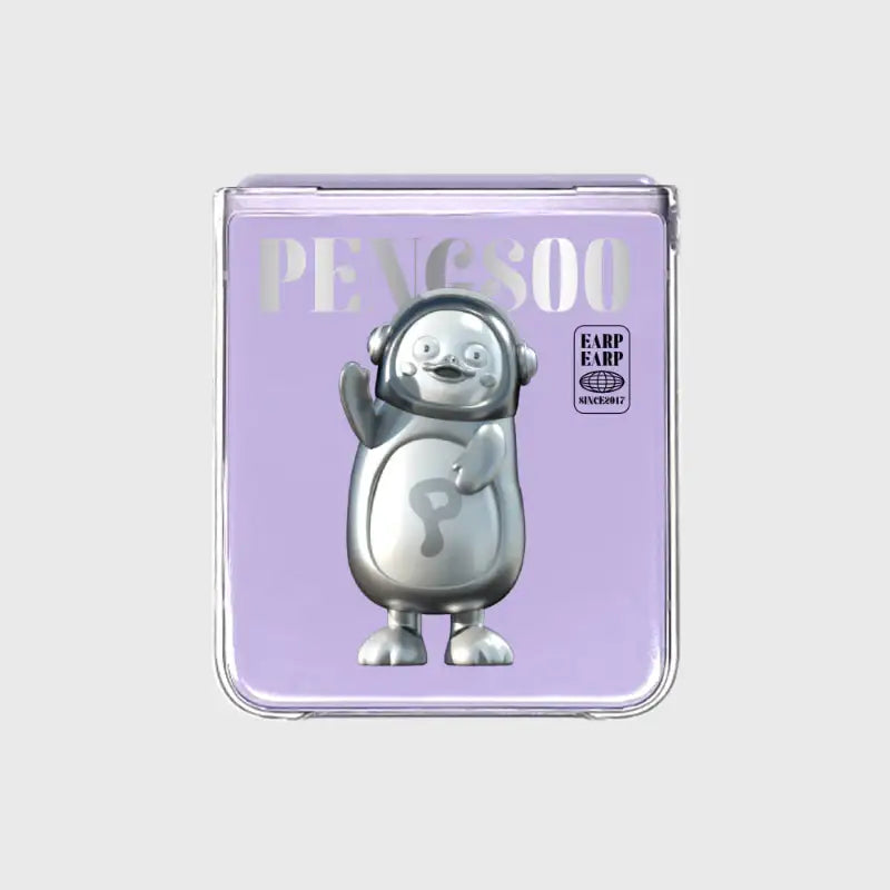 Earpearp x Pengsoo - Steel Pengsoo Galaxy Z Flip Clear Hard Case - Earpearp x Pengsoo - Phone Case - Harumio