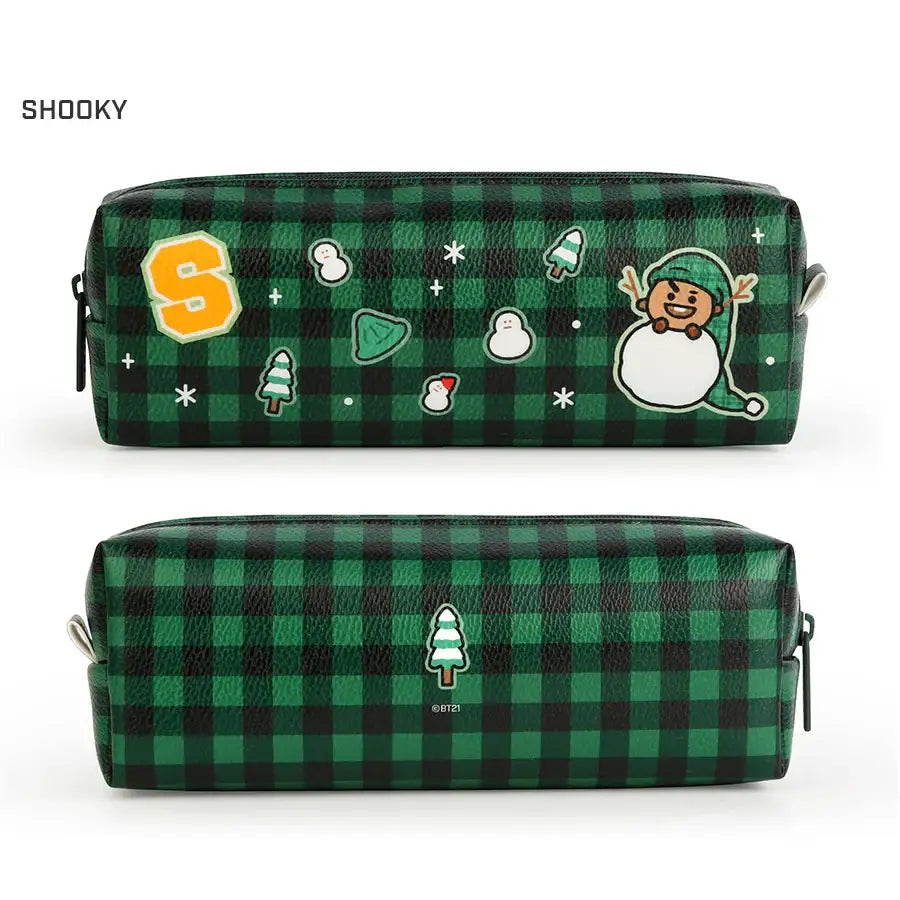 BT21 x Monopoly - Checkered C-Pocket Pencil Case - Monopoly - Accessories - Harumio