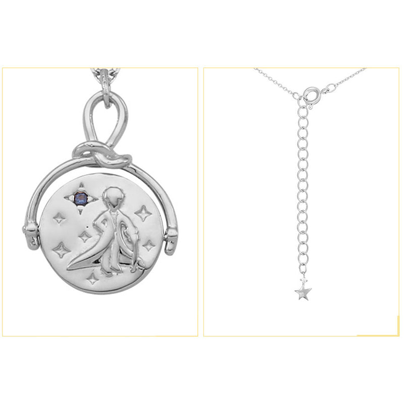Le Petit Prince x OST - Double-sided Planet Silver Coin Necklace