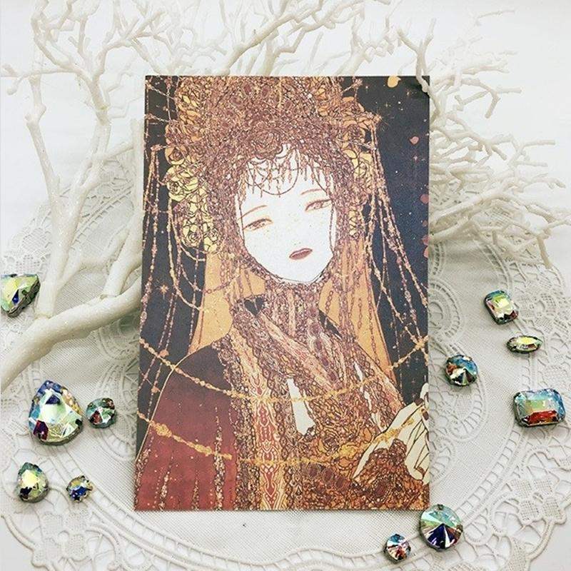 Libet - Estrella Gold Leaf Postcard Set - Libet - Stationary - Harumio