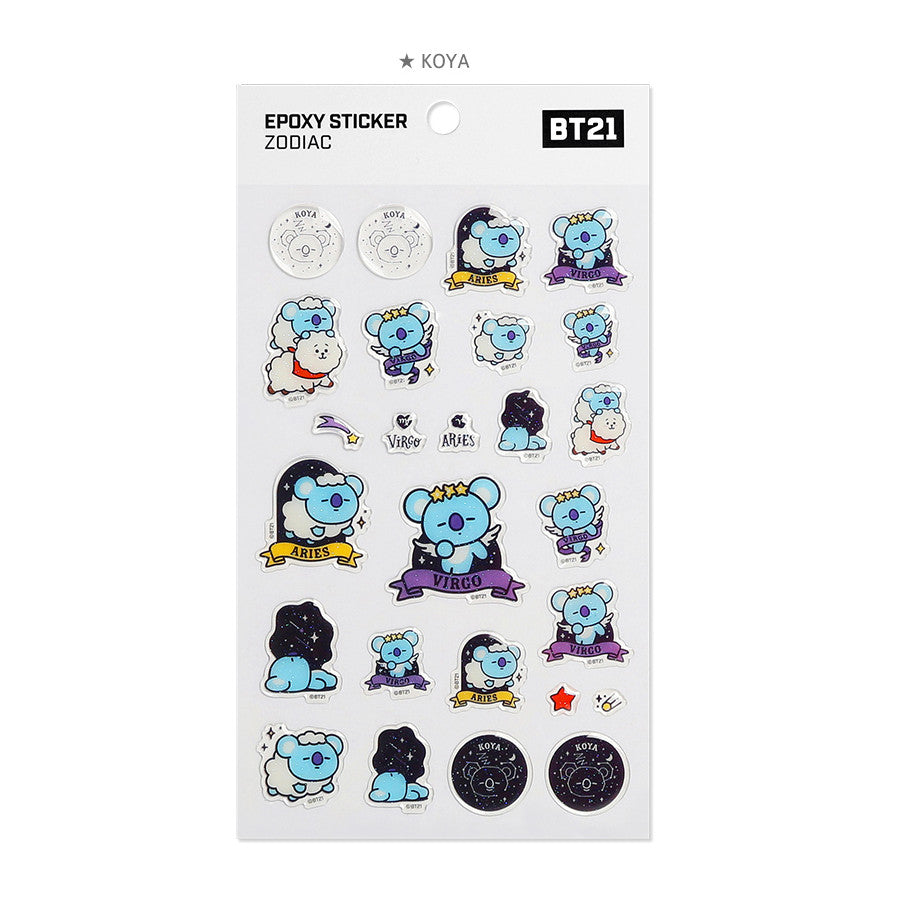 BT21 x Monopoly - Universtar Epoxy Sticker  - Zodiac