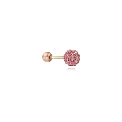 CLUE - 4mm Mirror Ball 10K Rose Gold Ear Pierce (Birthstone)