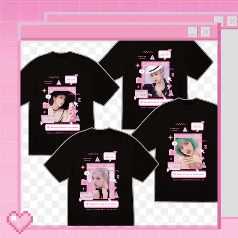 BlackPink - 6th Anniversary - T-Shirts - BlackPink - Fashion - Harumio