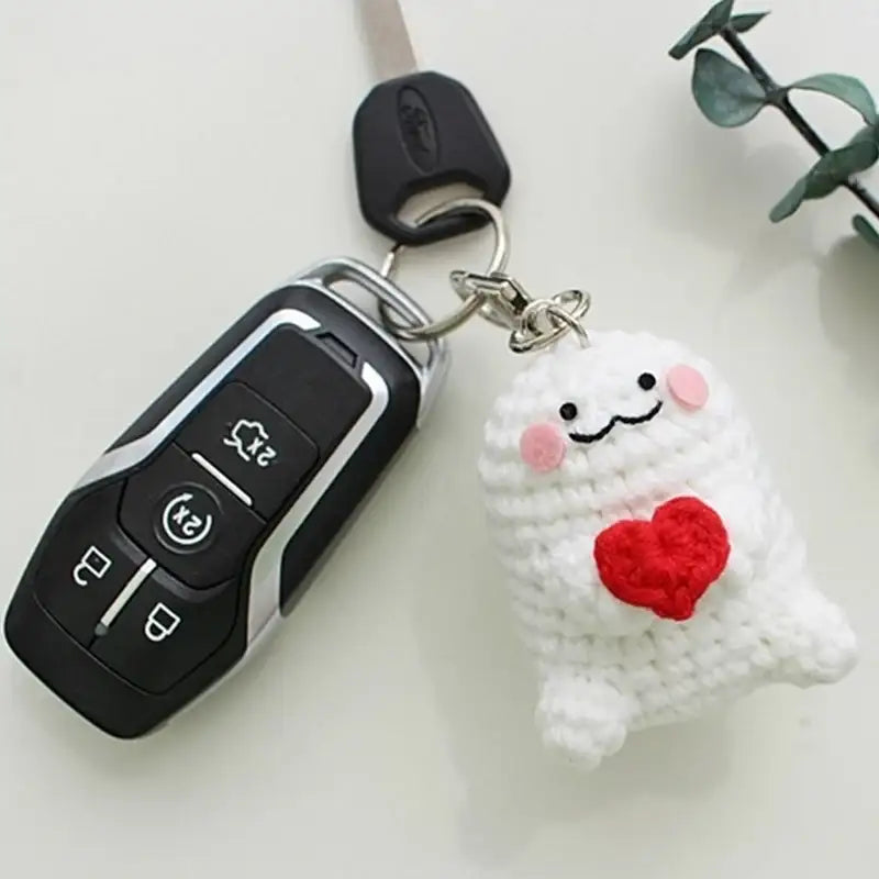 Ikmyeong - Angel Heart Hand-Knitted Personalized Bag Ring - Ikmyeong Shop - Keyrings - Harumio