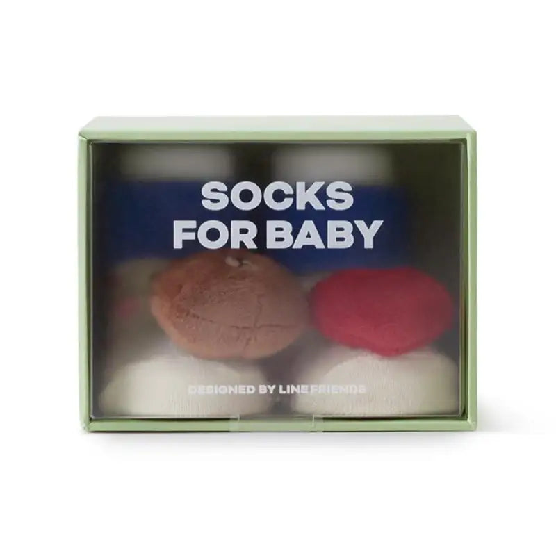 Line Friends - Brown Infant Doll Socks - Line Friends - Socks - Harumio