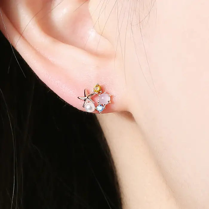OST - Lovely Sea Ear Piercing Set - OST - Jewelry - Harumio