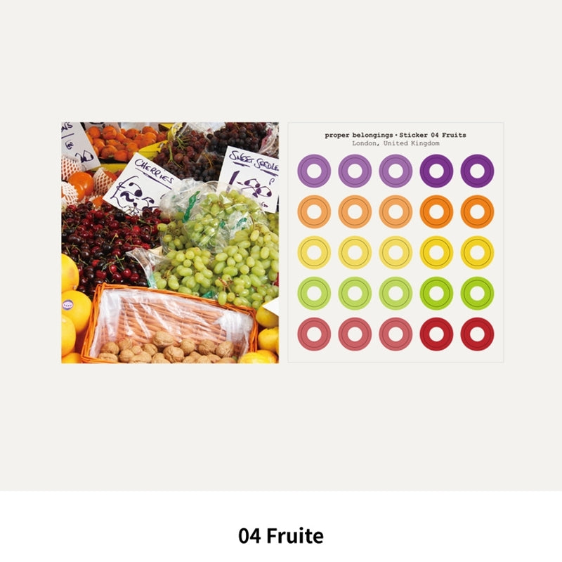 proper belongings - Colorful Doughnut Sticker Set