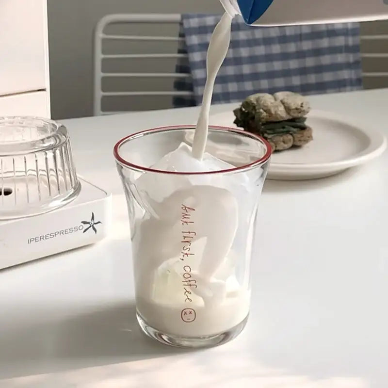 Like A Cafe - but first, coffee! Flat White Glass - Like A Cafe - Home & Living - Harumio