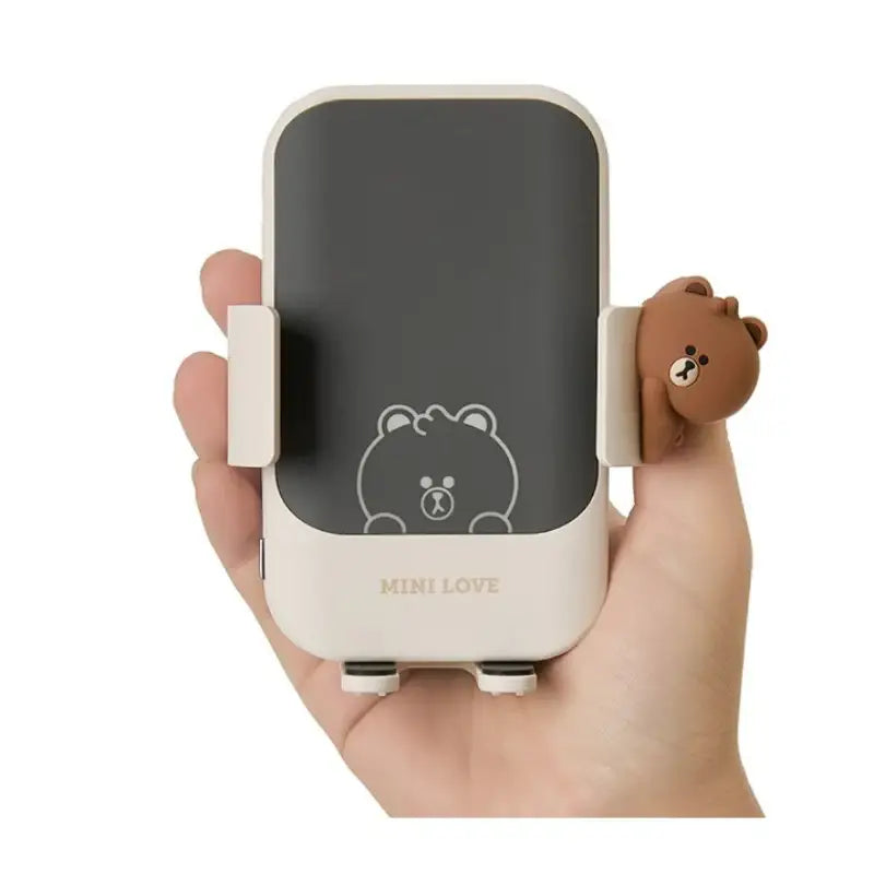LINE FRIENDS - Brown & Friends Car Fast Wireless Charging Cradle - LINE FRIENDS - Car wireless charger - Harumio